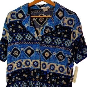 Notations Blue Button-Up Shirt – Size Large 0078